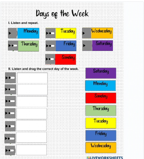 Theme 2 - Days of the Week Worksheet by Icurinao